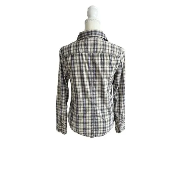 Allsaints Spitalfields Parson Button Down Plaid Women Shirt Size 8 Western Rodeo - Picture 6 of 13